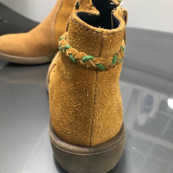 Bosi Yellow leather/suede boots - Picture 3 of 5